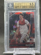 2020-21 Lamelo Ball PANINI Prizm Picks Red Ice #43 BGS 9.5