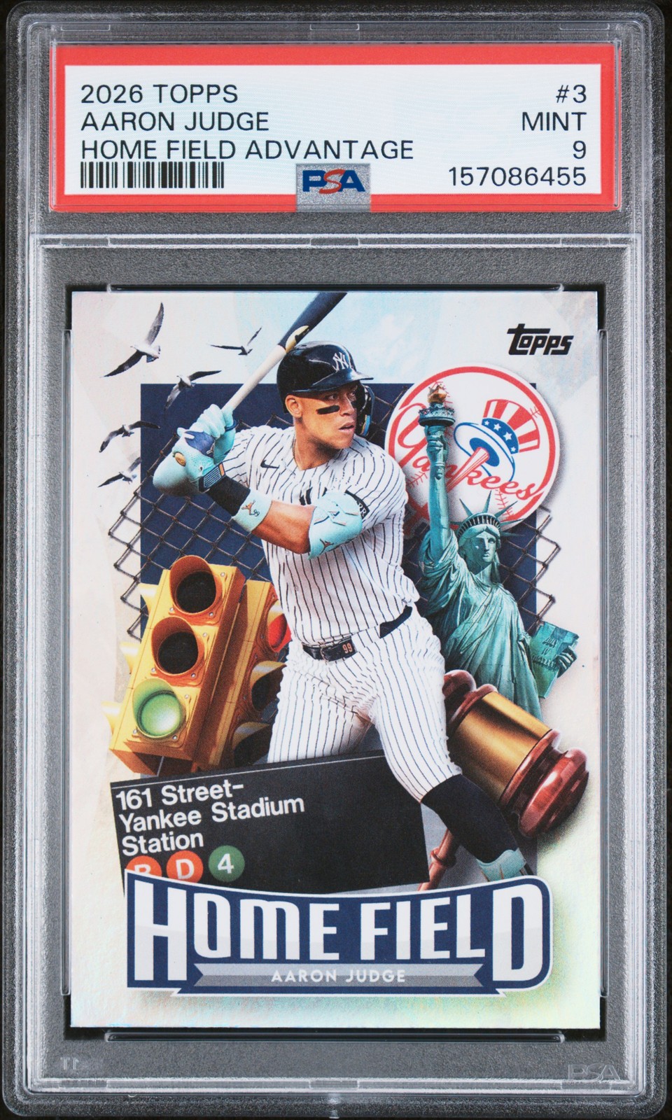 2026 TOPPS HOME FIELD ADVANTAGE #3 AARON JUDGE PSA 9