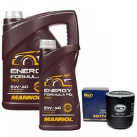 MotoröL Set Mannol 5W-40 API SN 6 Liter + ÖLfilter FüR VW Passat 2.8 3B2 3B6