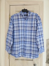 Polo Ralph Lauren 2XB Blue Plaid Cotton Long Sleeve Button Down Shirt Big Tall