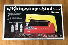 Ronco The Rhinestone  Stud Setter Bedazzler With Box  Accessories 1974 VINTAGE