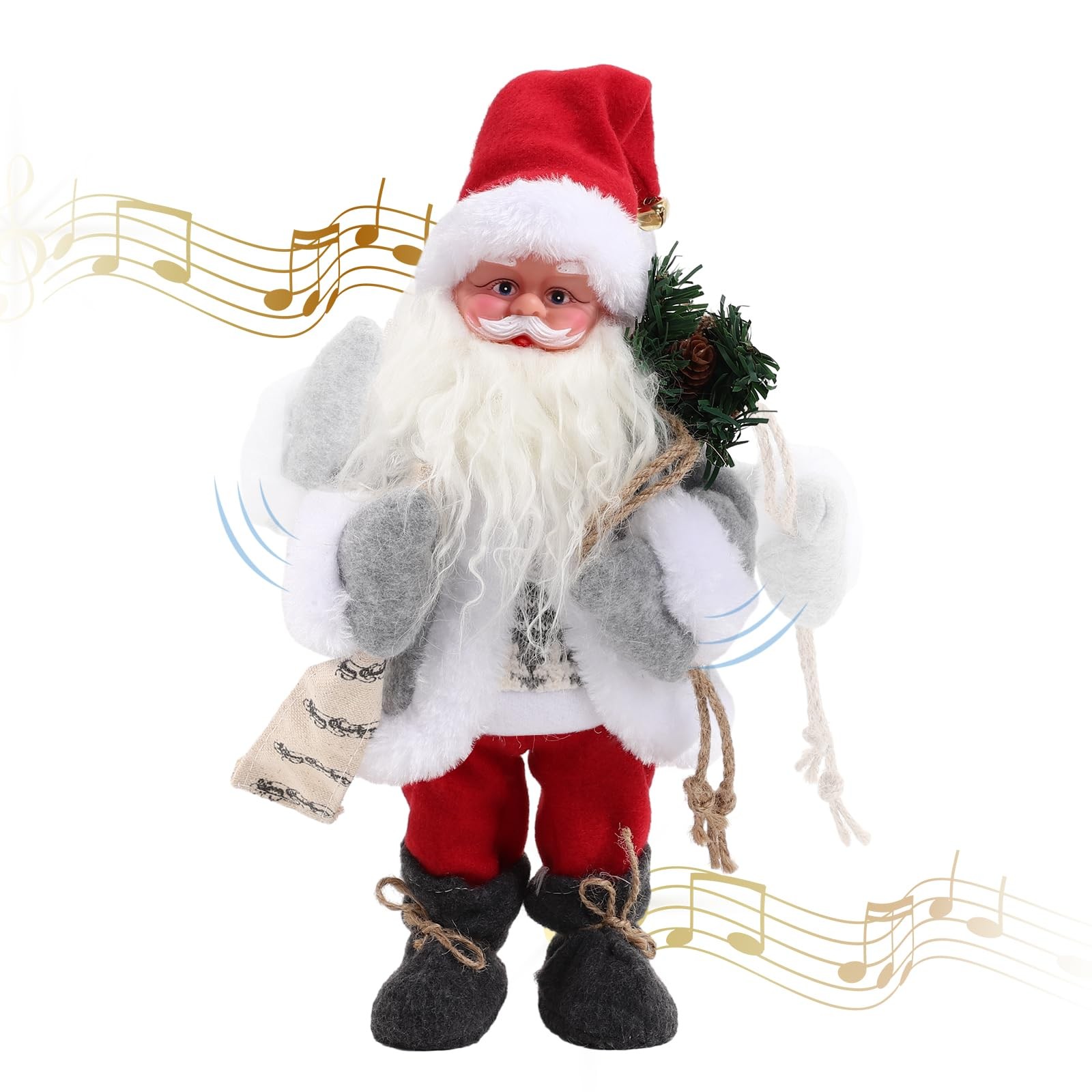 Singing Christmas Music Animated Santa Claus Figure, Electric Santa Indoor Home