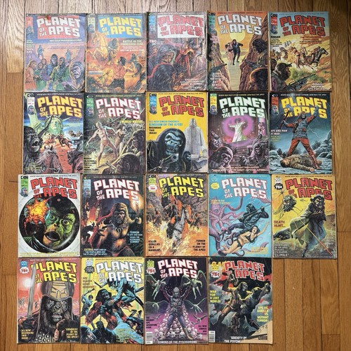 VINTAGE 1970s POTA Planet of the Apes Curtis Magazines #1-3 #5-20 19 Issue Lot