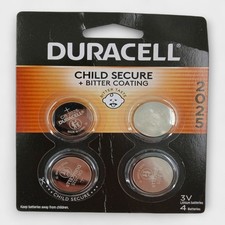 Duracell CR2025 3V Lithium Battery Child Secure Bitter Coating 4 Batteries