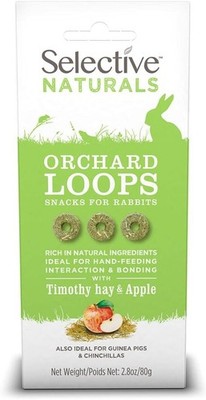 Selective Naturals Orchard Loops Timothy Hay & Apple for Rabbits 2.8oz (1 Pack)
