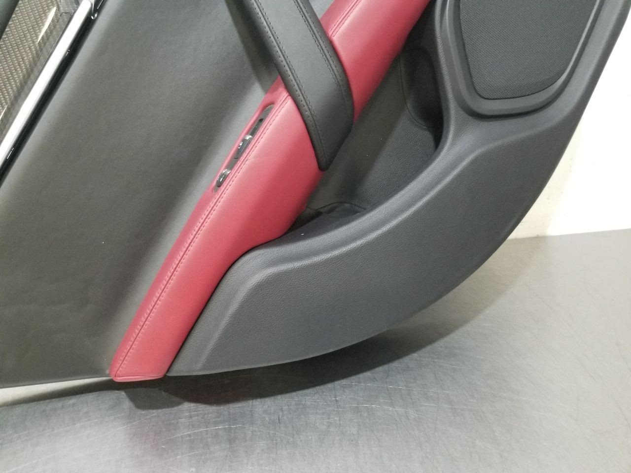 14 2014 MASERATI GHIBLI SQ4 REAR DOOR TRIM PANEL RED LEATHER LEFT DRIVER