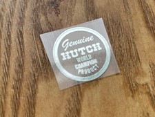 Hutch Old School BMX Frame Sticker Chrome on Clear