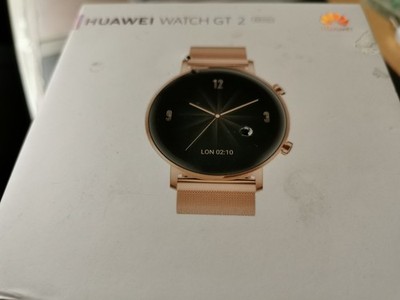 Huawei Watch GT 2,   42mm Rotgold mit Milanaise-Armband refined gold