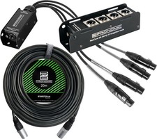 Pronomic NetCore SB-3M SP-3F 20m Multicore XLR RJ45 Stagebox CAT5e Netzwerk Set