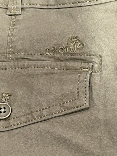 Izod Saltwater Cargo Shorts Men’s Big & Tall Size 52” 10.5" Inseam Khaki New - Picture 7 of 8