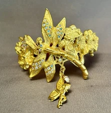 Kirks Folly Vintage Dragonfly Fairy Barrette Ponytail **RARE**