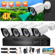 4 Camaras De Seguridad Exterior 1080P CCTV Para Casa Oficina Con Vision Nocturna
