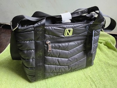 Black Nautica Quilted Puffer Duffel Bag