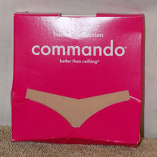 Commando Butter Mid-Rise Thong Size S CT16 Beige