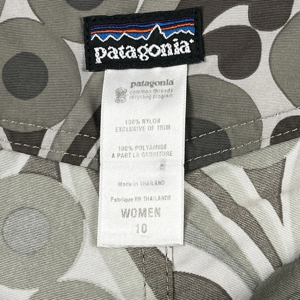 PATAGONIA Wavefarer Board Shorts Womens 6 Green AOP Beach Swim Surf 5" Quick Dry - Image 3 of 4