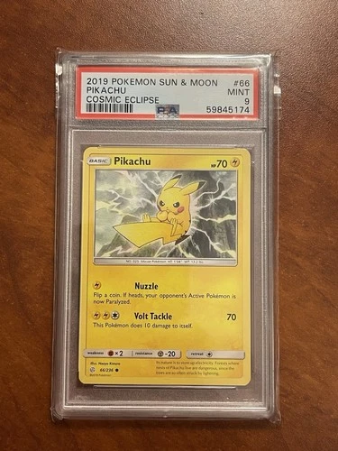 Pokémon-Pikachu-SM Cosmic Eclipse-66/236-PSA 9