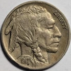 1917 buffalo nickel 5c - free shipping