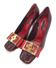 LOUIS VUITTON          Patent leather pumps Red x Bordeaux