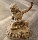 18th Century Antique Chinese Tibetan Bronze Mahasiddha Virupa Yoga Statue 5” — photo 1