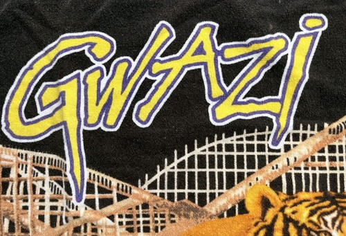 Vintage Busch Gardens Gwazi Roller Coaster Beach Towel 55 in x 27 in - Picture 2 of 10
