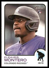 Elehuris Montero 2022 Topps Heritage #585 Rockies MLB READ FREE SHIPPING