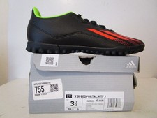 Adidas Kids X 22.4 Speedportal Shadow Portal Turf Indoor Soccer Shoe Blk/Red 3.5
