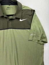 Nike Men's Tour Dri-FIT ADV Colorblock Golf Polo Shirt Size XL Green Black