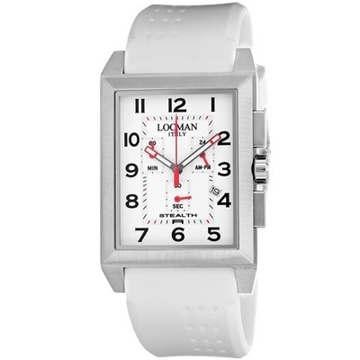 Locman Men's Classic White Dial Watch - 242WH2BK/WH