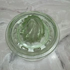 Vintage Uranium Vaseline Depression Glass Citrus Reamer Glass Juicer