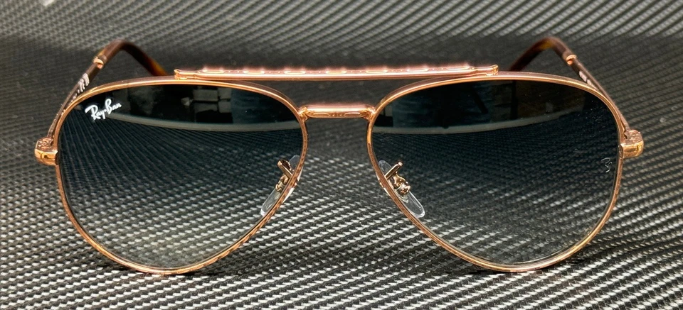 Gafas de sol RAY BAN RB3625 92023F oro rosa azul nuevas aviador unisex 58 mm Foto 2 de 4