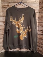 Vintage Large Whitetail Deer Cotton Grove Designs LJS SPORTSWEAR USA Made LOOK!!