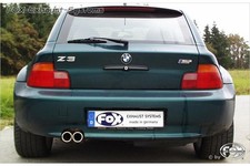  Sportauspuff-Komplettanlage ab Kat BMW Z3 Roadster 1.9l 2x70mm rund