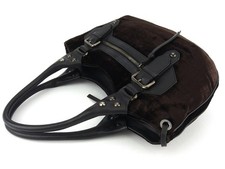 Borsa a tracolla GIORGIO ARMANI marrone nero argento donna autentica seconda mano