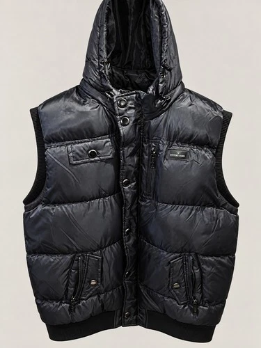 Steve's Jeans Mens Sleeveless Black Puffer Vest Size XXL NWT - product listing photo