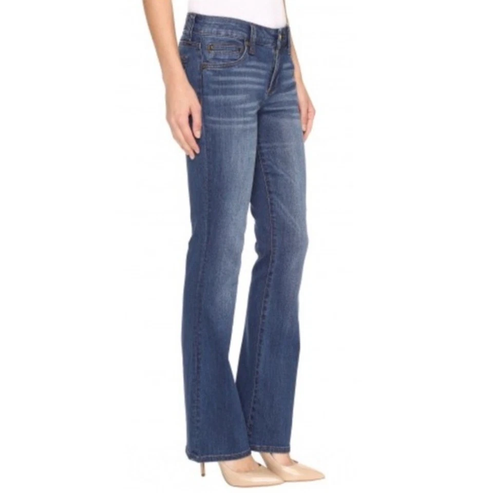 Pantalones de mezclilla KUT from the Kloth para mujer talla 6 azul Natalie tiro alto corte bootcut Foto 2 de 4