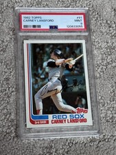 PSA 9 BASEBALL CARD 1982 TOPPS BOSTON RED SOX CARNEY LANSFORD
