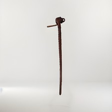 Vintage 24  Wooden Elephant Head Shoehorn Carved Wood Long Boot Shoe Horn Read 