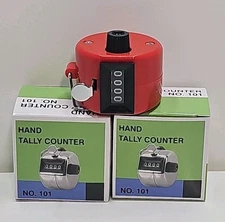 2pack Hand Tally Counter, Handheld 4 Digit Lap Counter, Manual Athletes/Golf/RUN