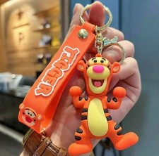   Disney Tigger 3D CUTE Cartoon PVC Pendant Keychain Key Ring Handbag