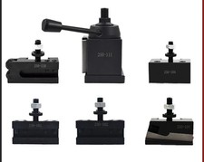 6Pcs Swing Dia 12" AXA Size 250-111 Wedge Type Quick Change Tool Post Set