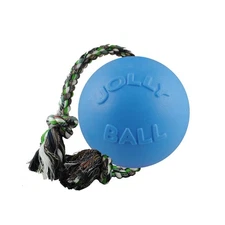 Jolly Pets Romp-n-Roll Rope and Ball Dog Toy 6 Inches/Medium Blueberry Model ...