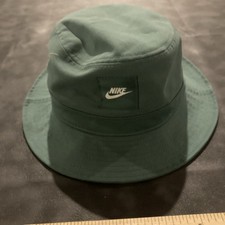Nike Kids Bucket Hat Apex Futura Bicostal Green and White One Size Sun Hat