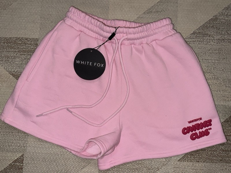 White Fox XXS Sweatshorts Shorts Lounge 3" inseam Pink Women