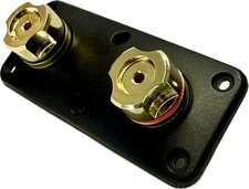 High-Current Audiophile Speaker Terminal – Panel-Mount,15A, Banana/Spade/Bare...