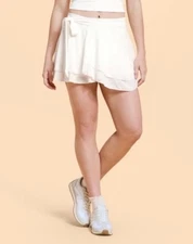 Blogilates dance studio wrap skort cream color Size Large
