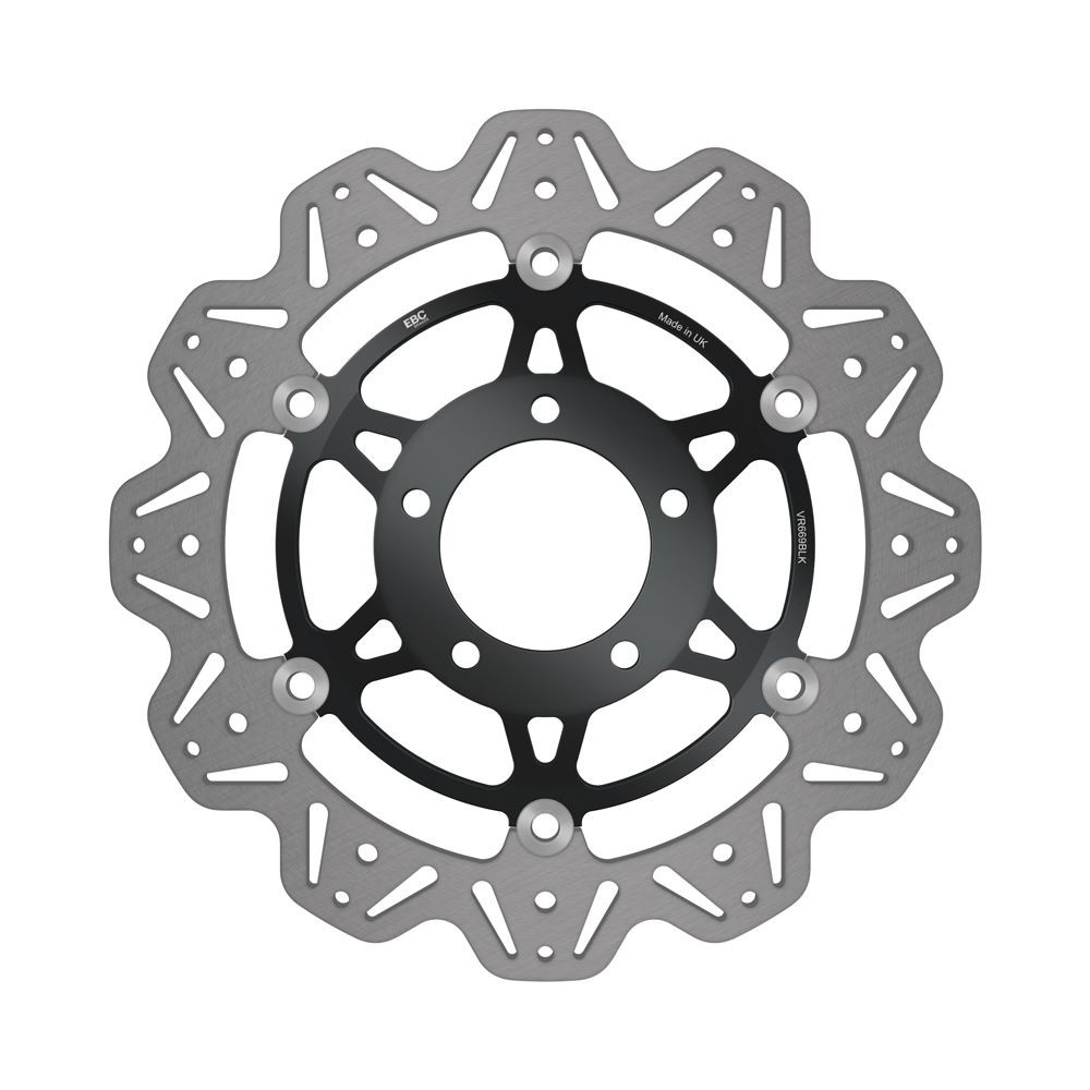 EBC Float Vee Rotor FR BLK Hub FRHS for Triumph Daytona 955i Double Sided 01-04