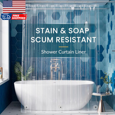 Extra Long Shower Curtain Liner 72 X 84 Clear Plastic Shower Liner PEVA Waterpro