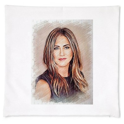 Jennifer Aniston--B88F--Kissenbezug mit Druck