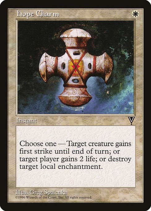 Hope Charm NonFoil Visions 8 NM MTG