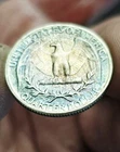 Choice 1954 P Washington Quarter,25c ,BU+++ Colorfully Toned